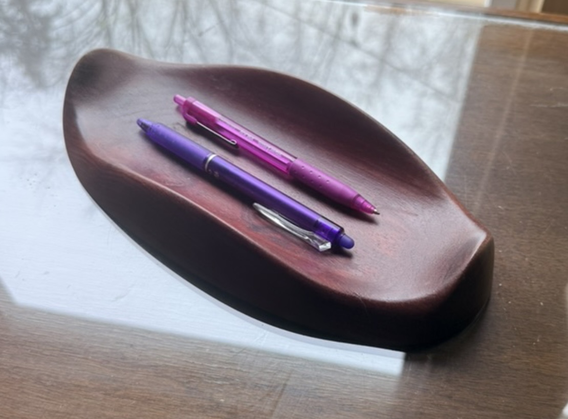 Organic carved wood tray showing depth and precision of CNC craftsmanship at RandomDefinition